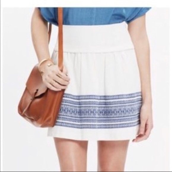 Madewell Dresses & Skirts - Madewell Embroidered Skyline Skirt 00‎ Cabana E9967 Boho Geometric Summer Beachy